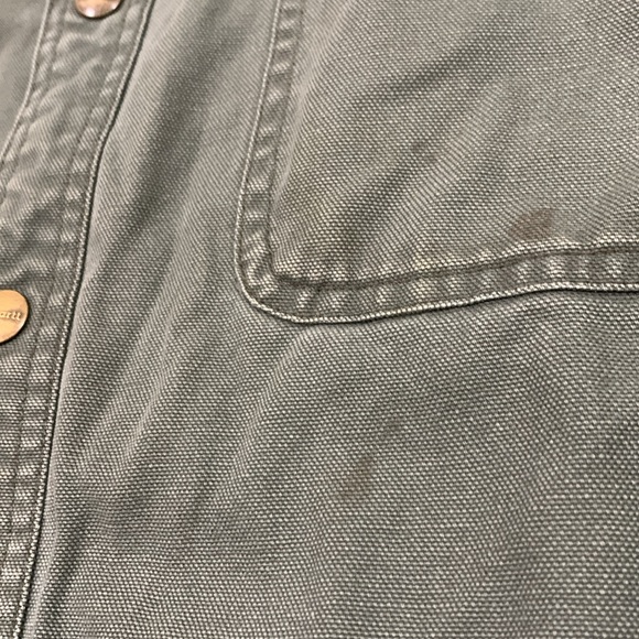 Vintage Carhartt Flannel Linned Work Shirt, 100% Cotton - Men’s SIZE LARGE - Picture 10 of 16